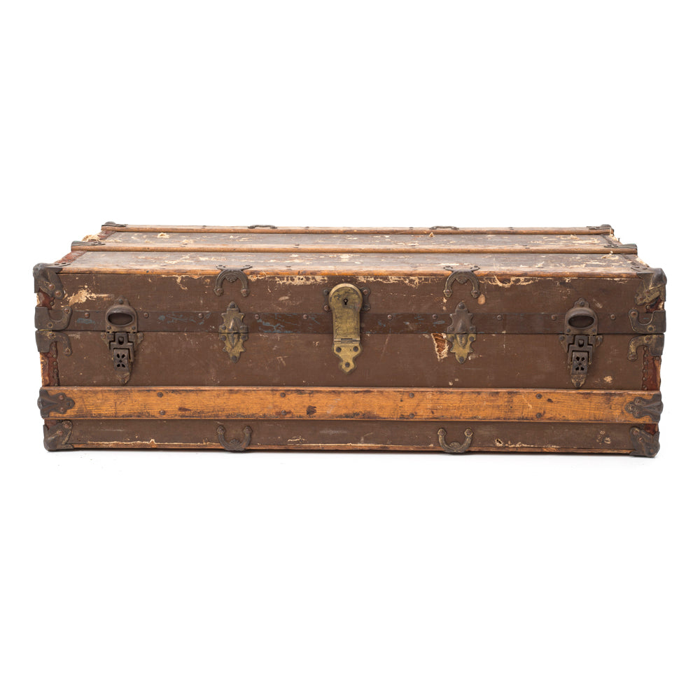 Large Flat Rustic Brown Trunk
