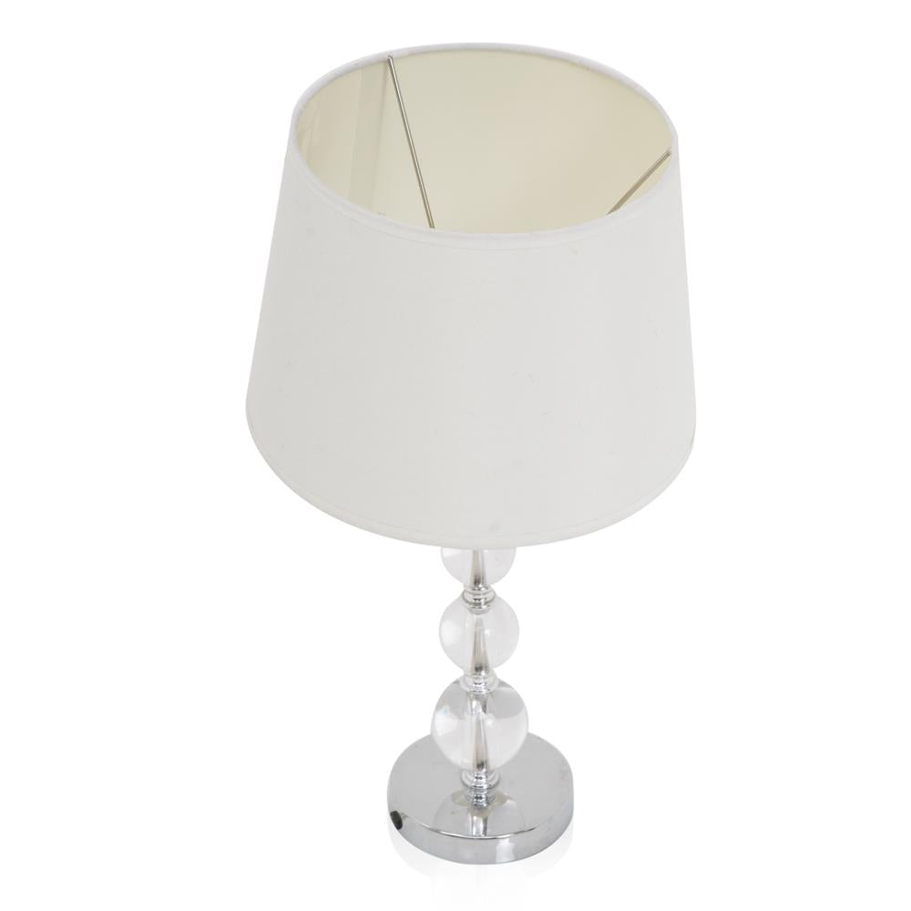Clear Glass Stacked Ball Table Lamp