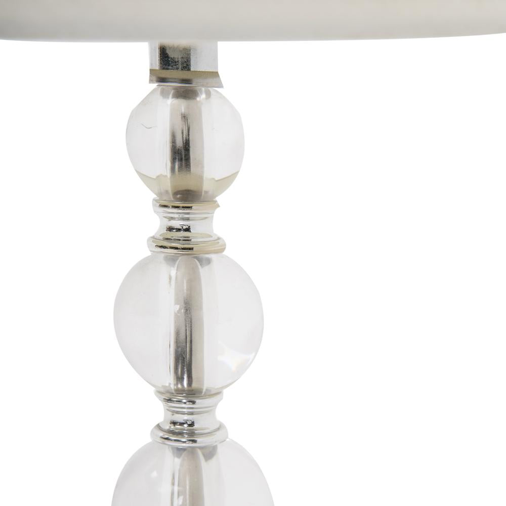 Clear Glass Stacked Ball Table Lamp