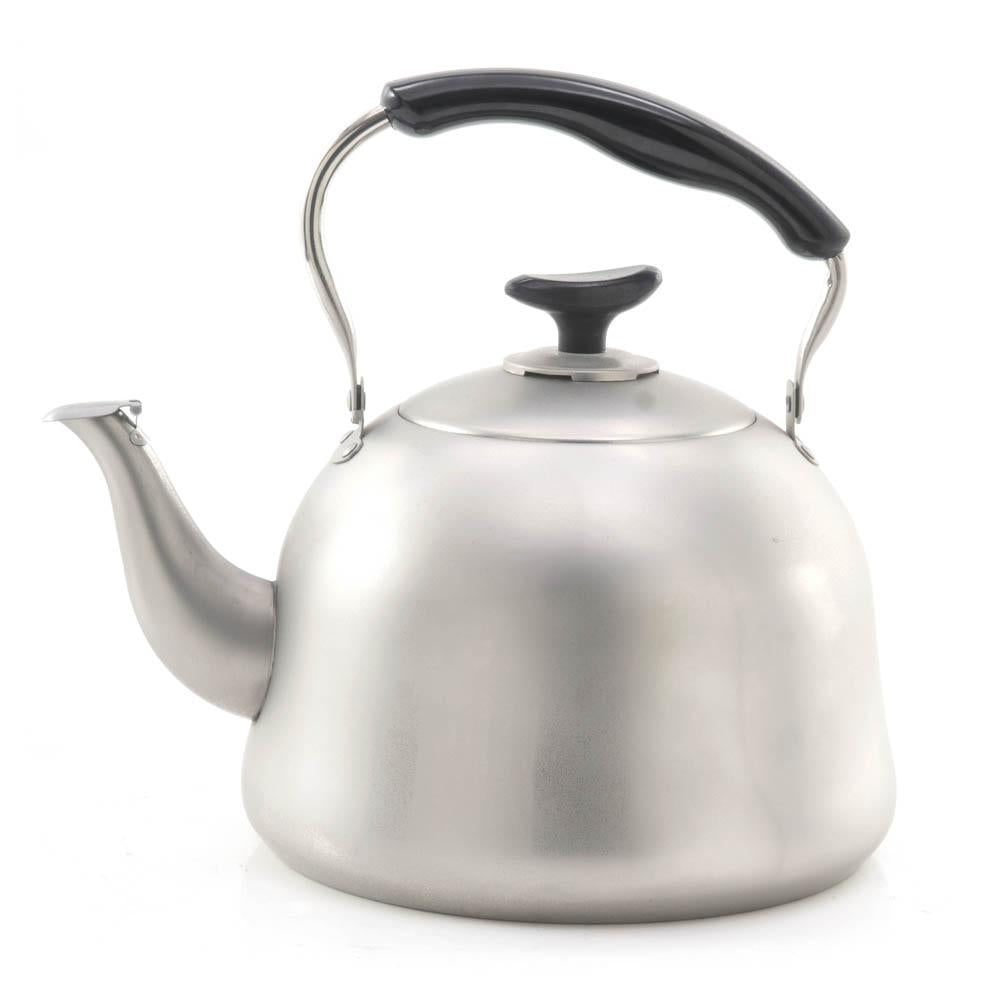 Silver Kettle w Black Handle