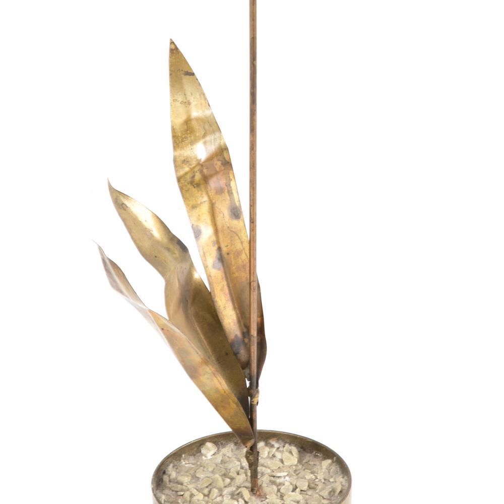 Brass Sunflower in Pot Sculpture