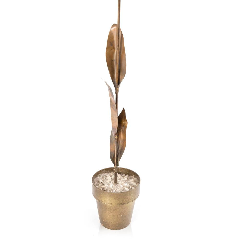 Brass Tulip in Pot Sculpture