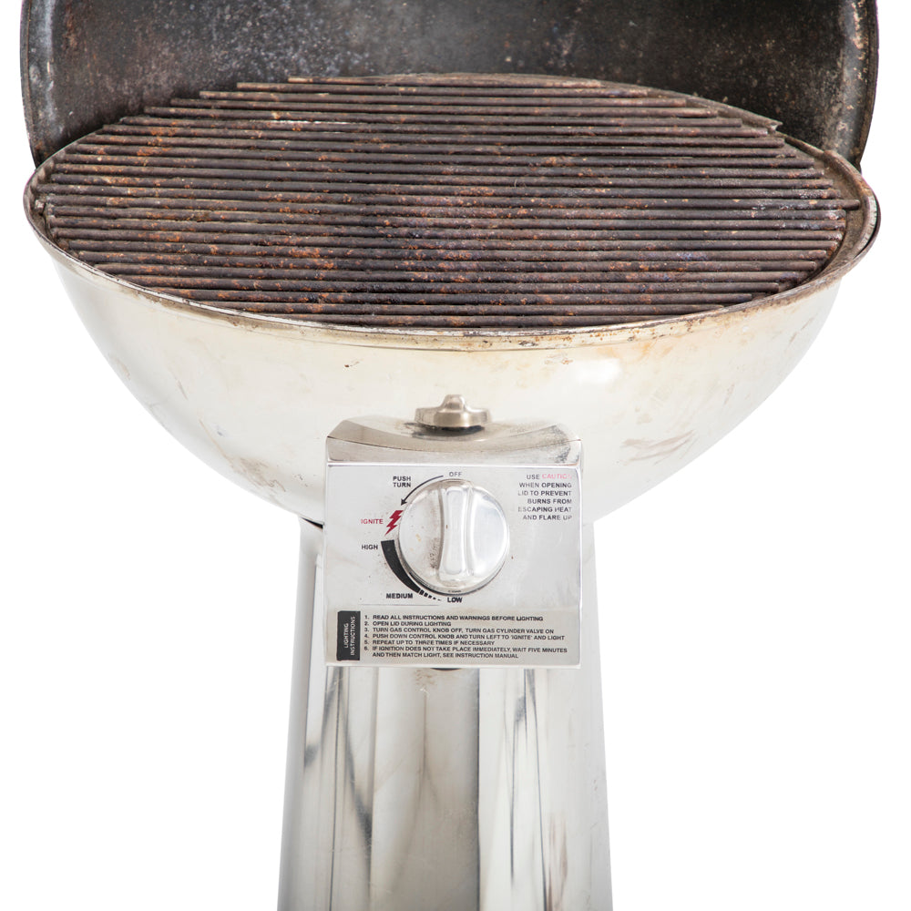 Chrome Globe Pedestal Grill