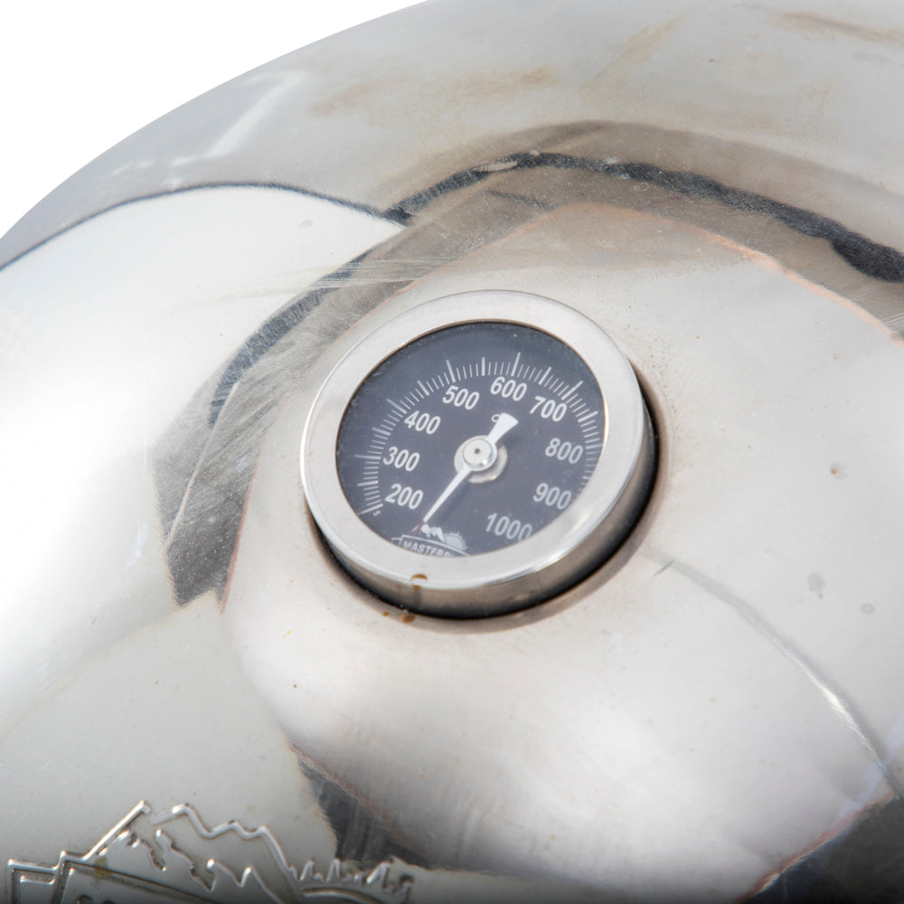 Chrome Globe Pedestal Grill