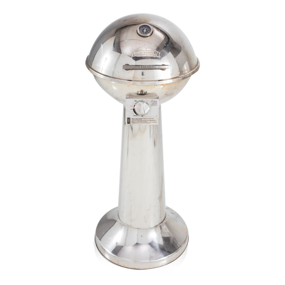 Chrome Globe Pedestal Grill