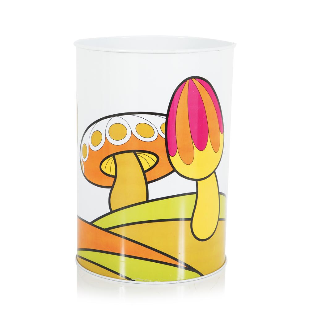 Psychedelic Mushroom Waste Basket