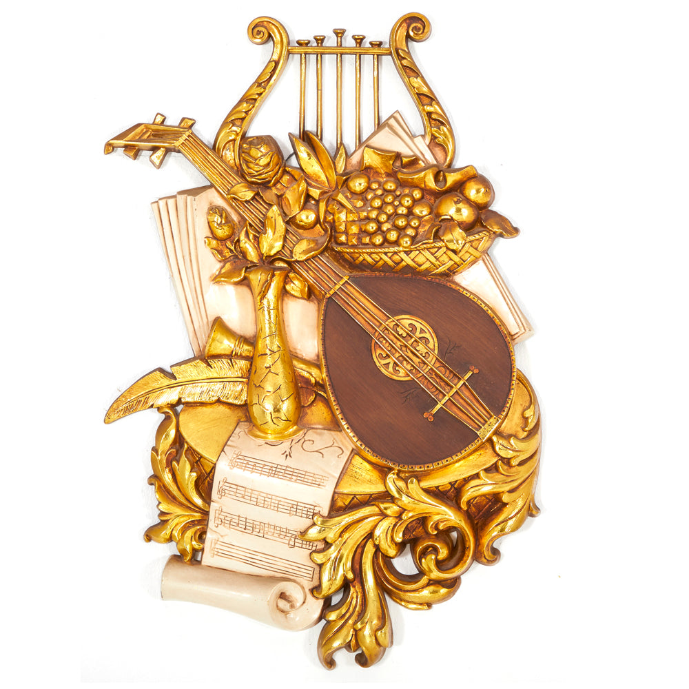 Baroque Gold Instruments Wall Sculpture