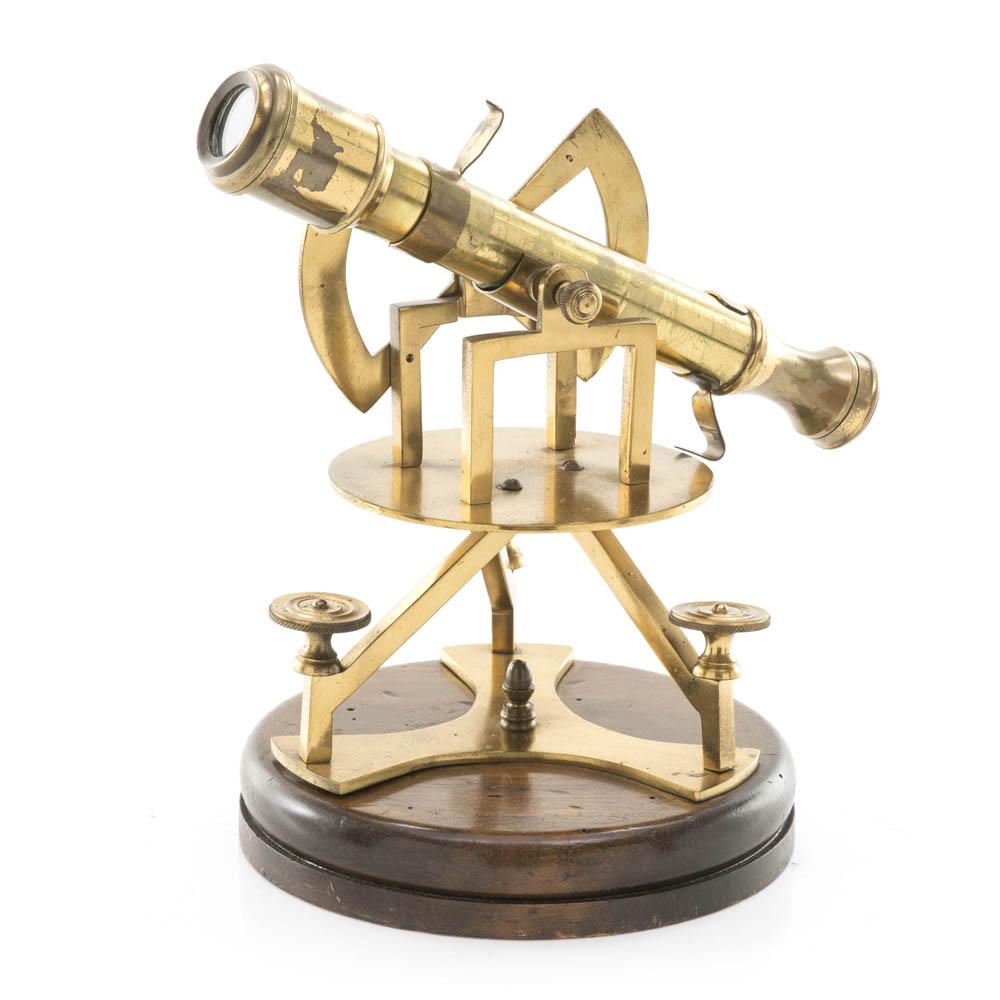 Mid-Sized Brass Sextant Telescope