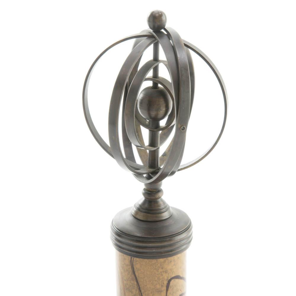 Black and Granite Small Armillary Sphere