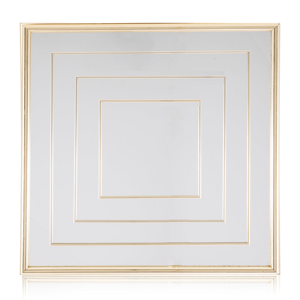 Gold Deco Squares Mirror