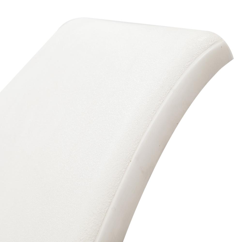 White Fiberglass Outdoor Chaise Lounger