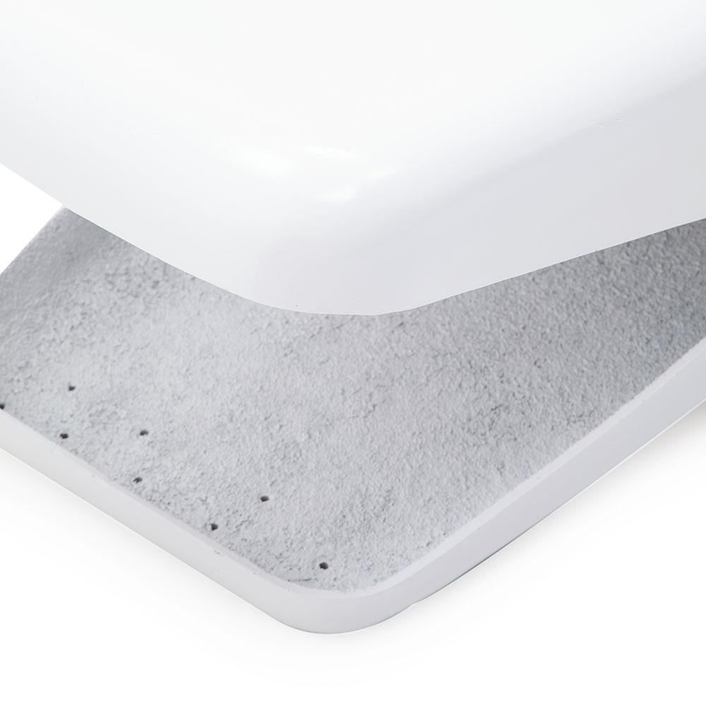 White Outdoor "X" Bench