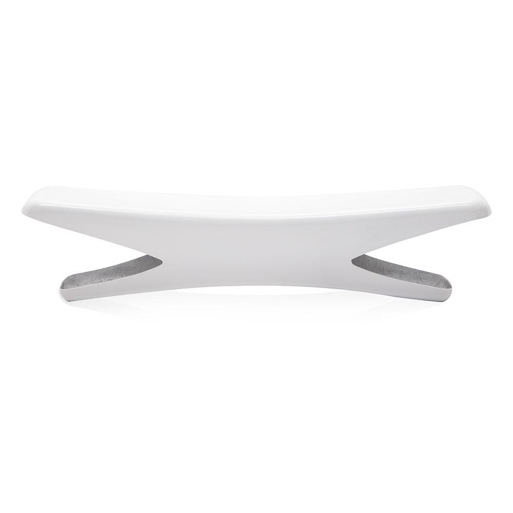 White Outdoor "X" Bench