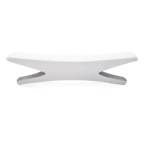 White Outdoor "X" Bench