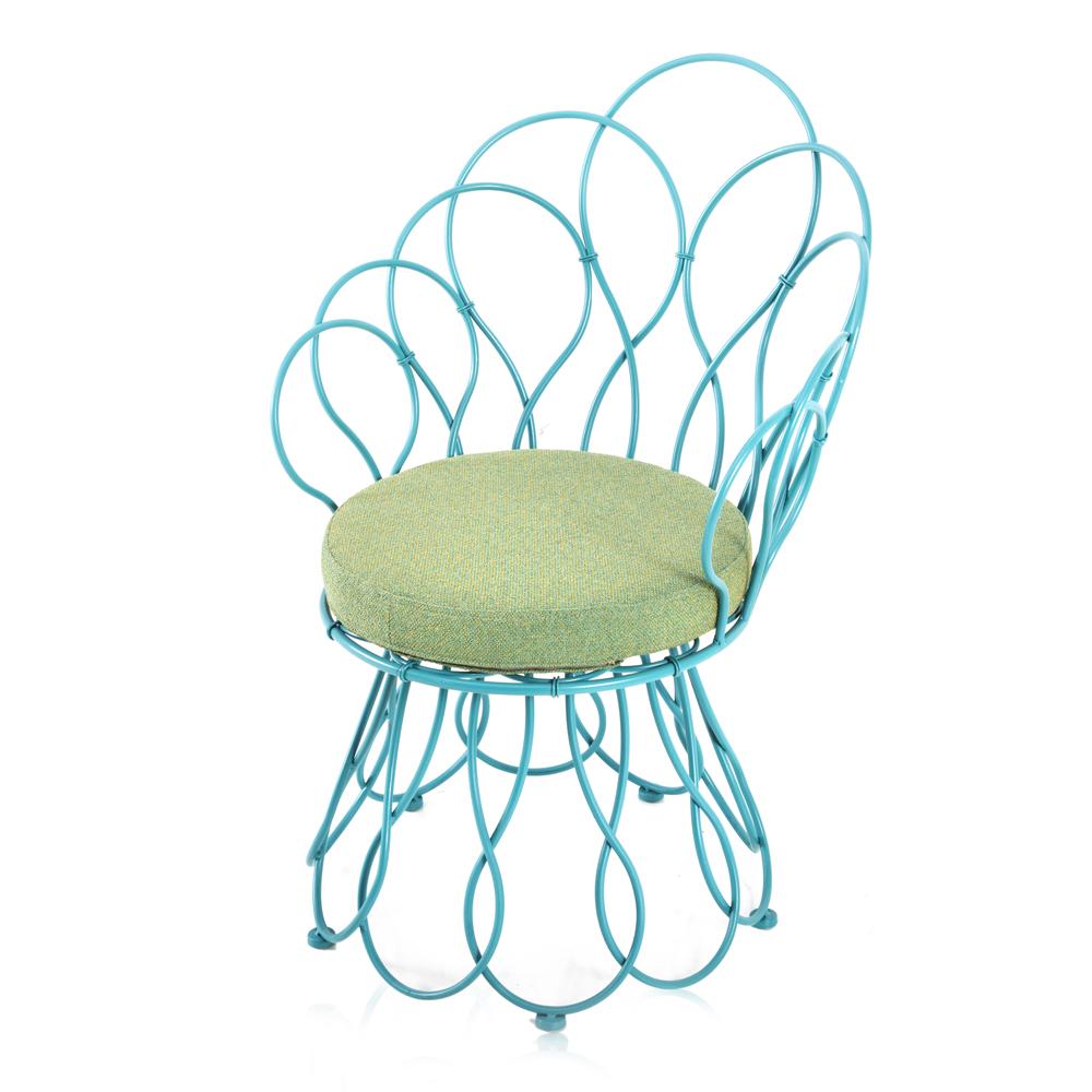 Turquoise Loop Metal Outdoor Chair