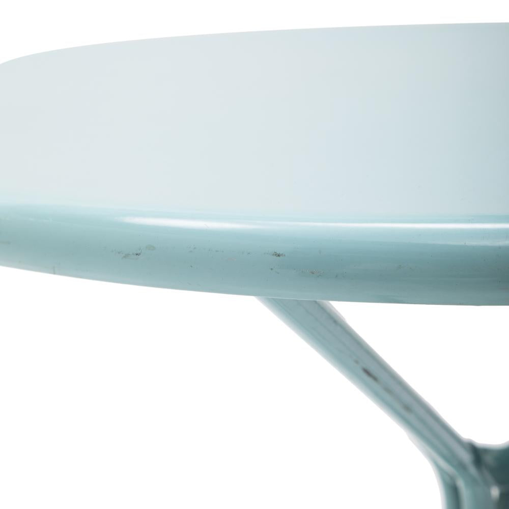 Blue Metal Outdoor Table