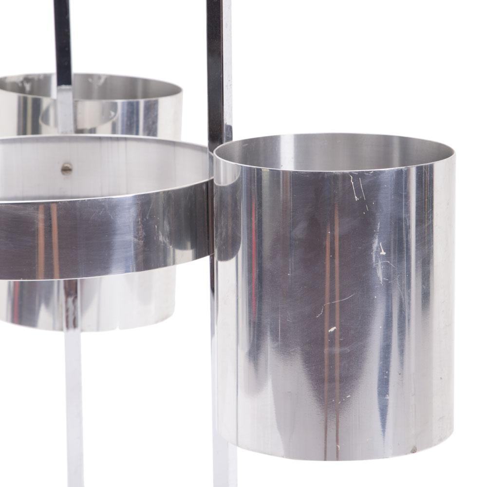 Chrome Standing Planter