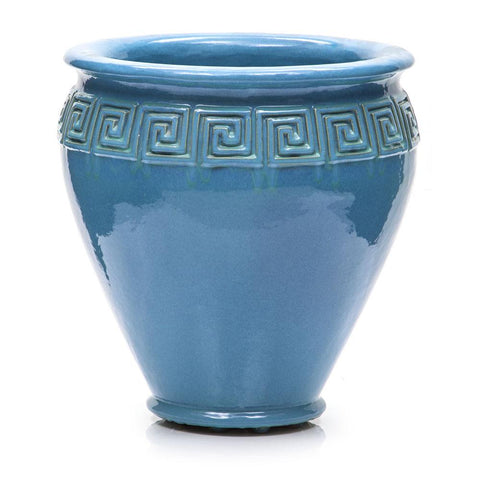 Blue Grecian Ceramic Pot