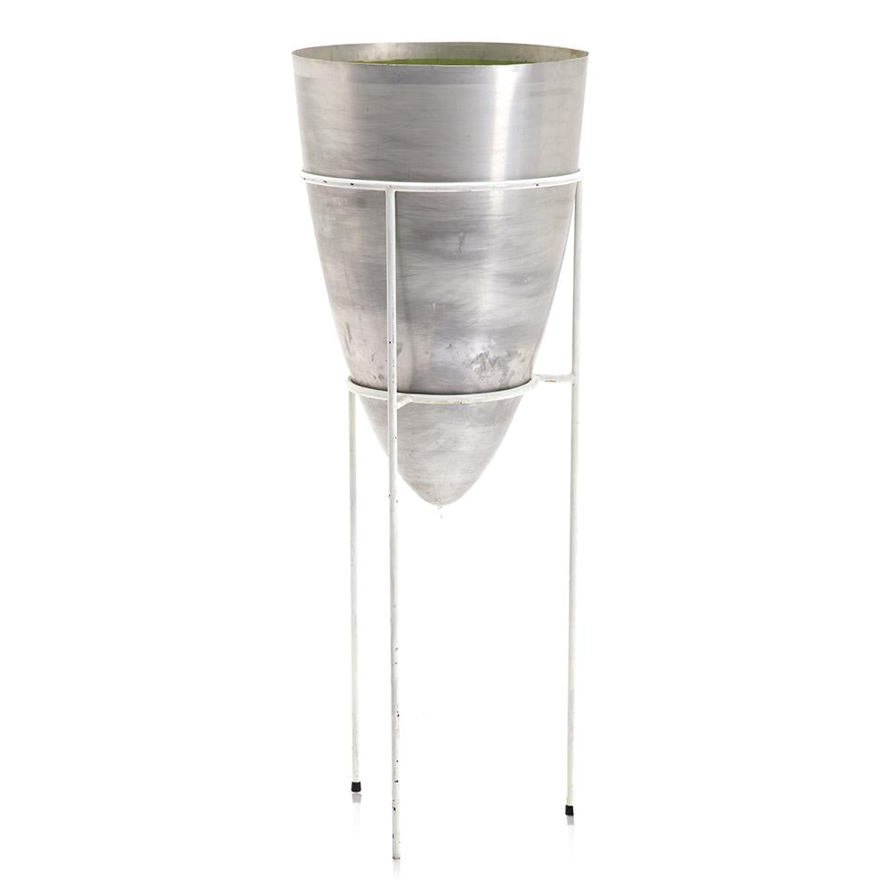 Silver Pot Standing Planter