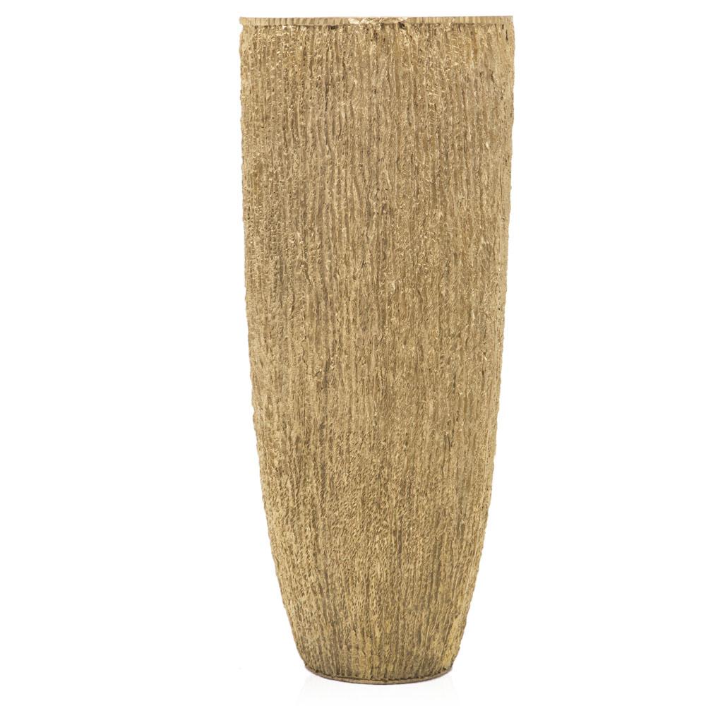 Gold Styrofoam Planter - Tall