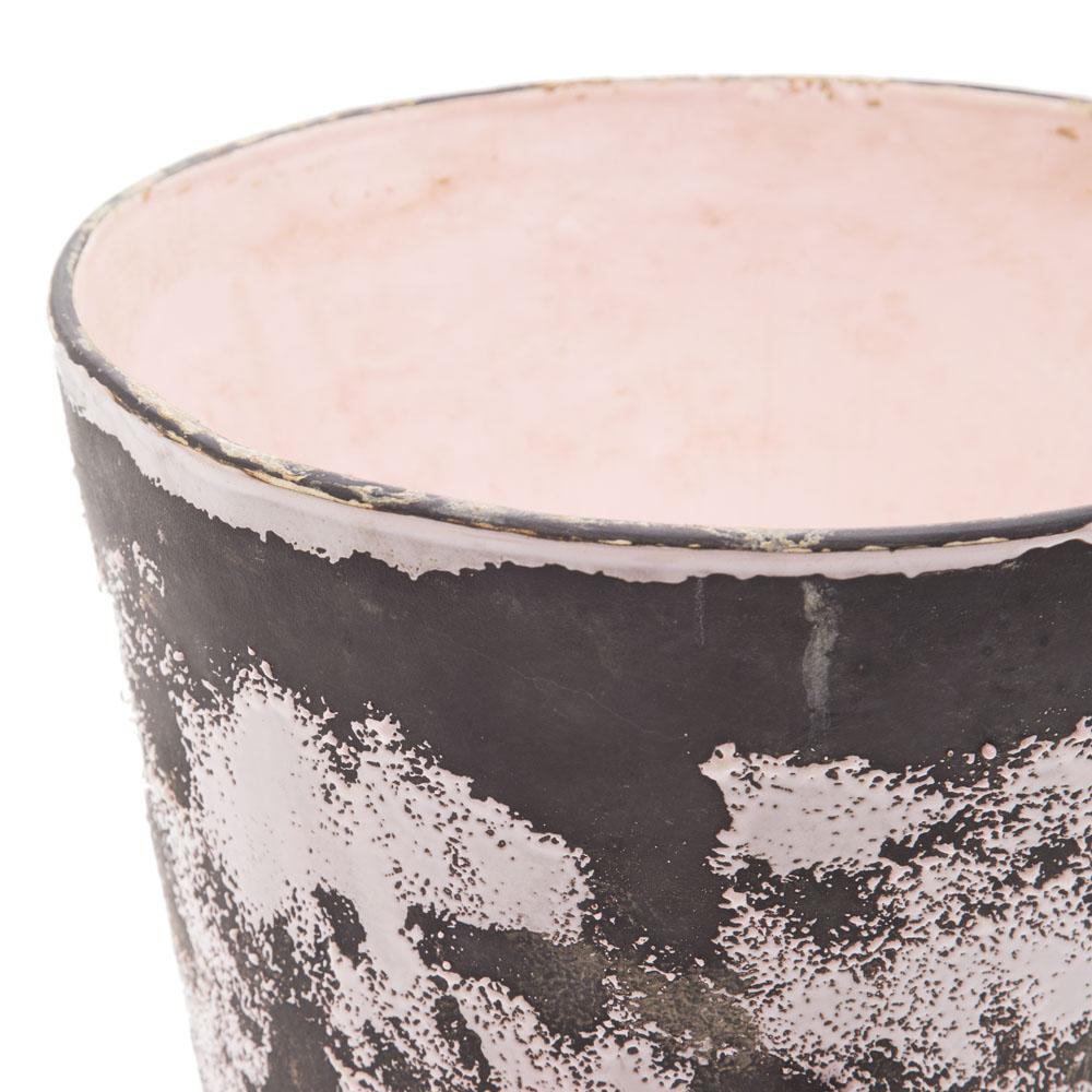Black and Pink Planter on Stand