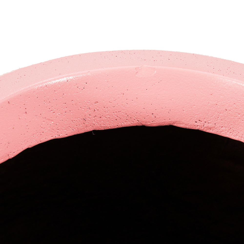 Large Coral Pink Sphere Pot