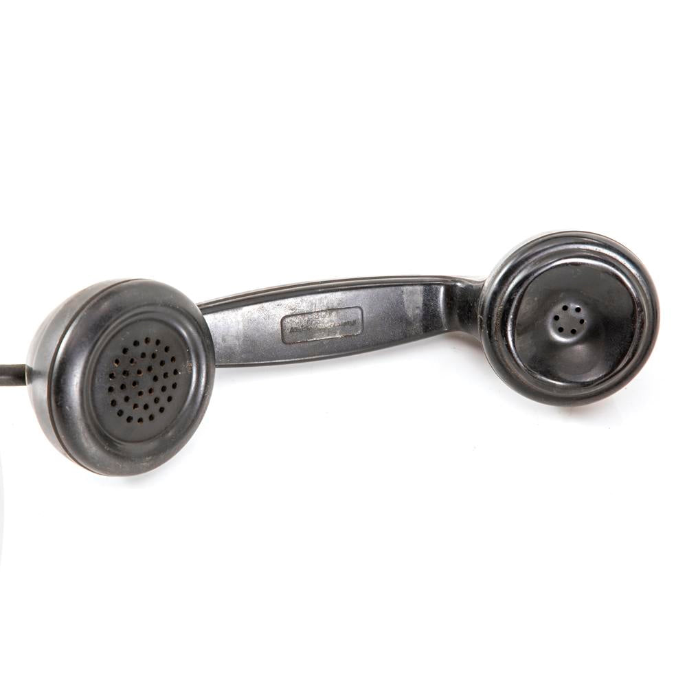 Vintage Wood and Black Tabletop Phone