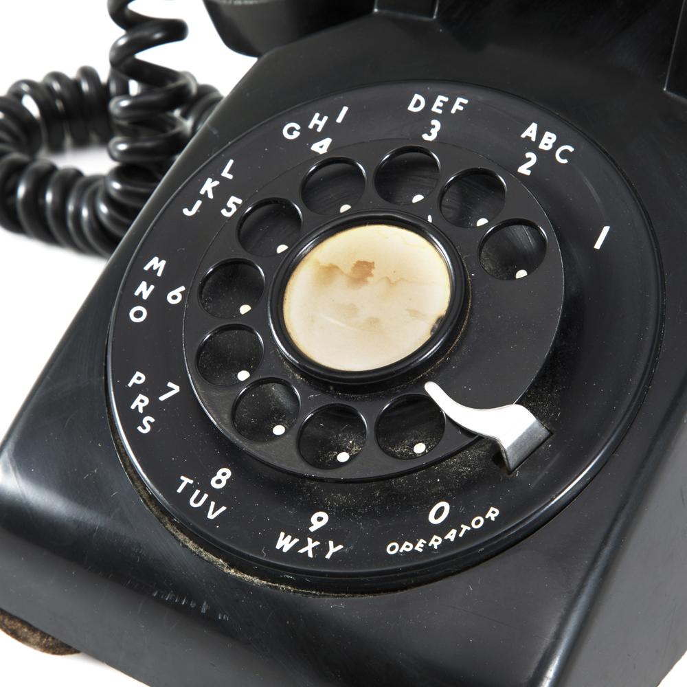 Black Rotary Phone