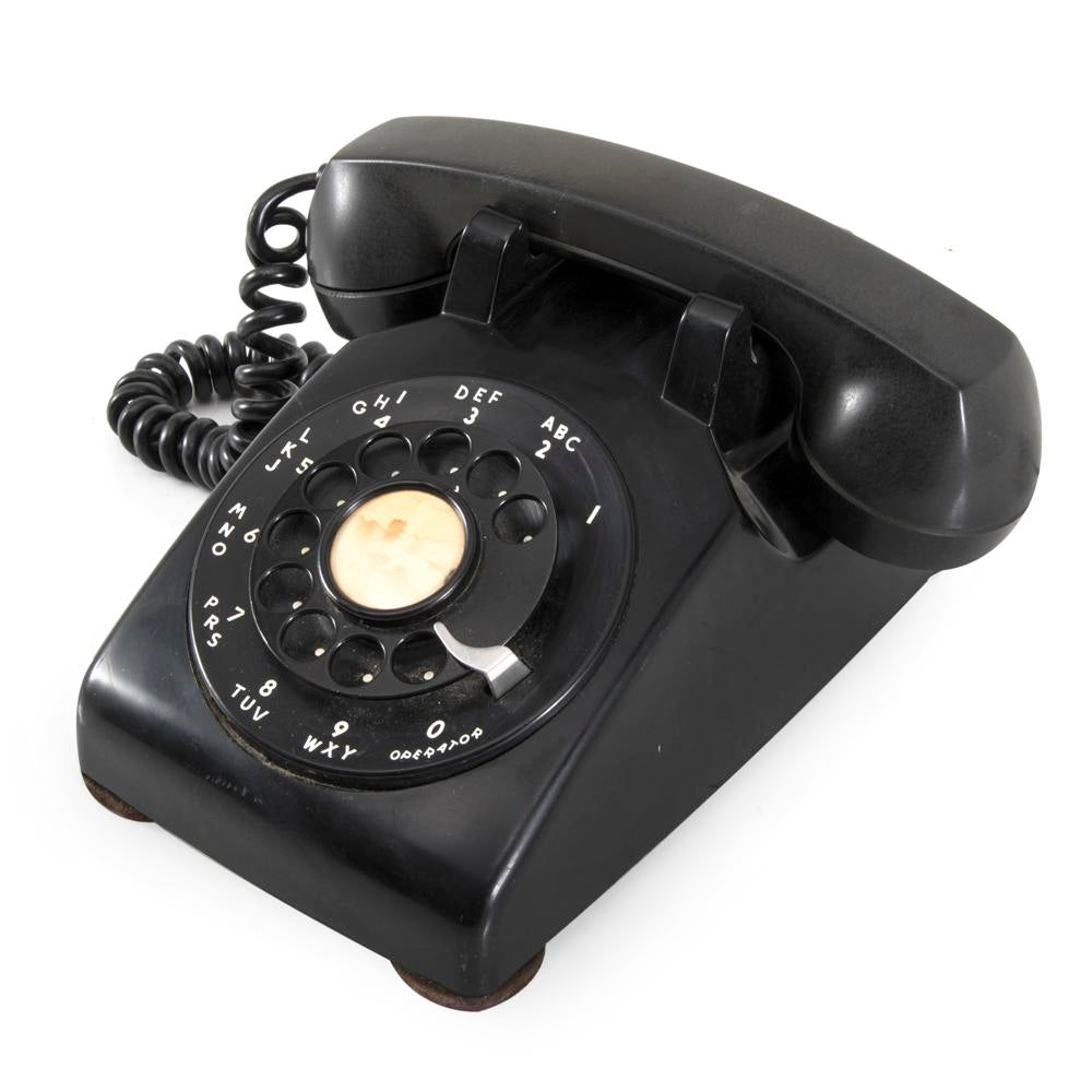 Black Rotary Phone