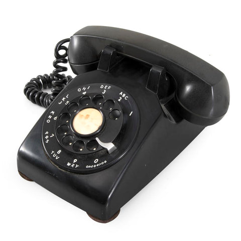 Black Rotary Phone