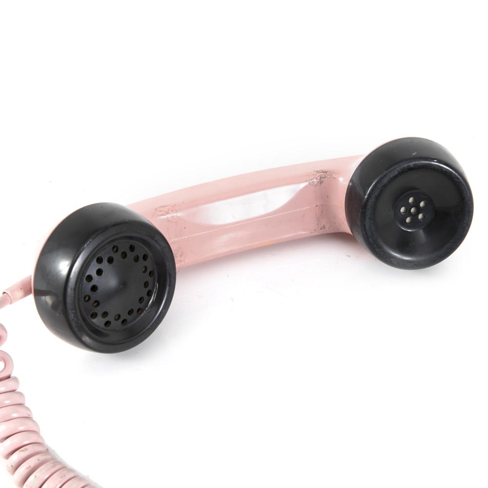 Black and Pink Rotary Phone
