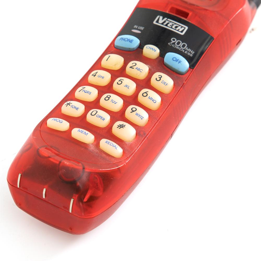 Red Translucent VTech Cordless Phone