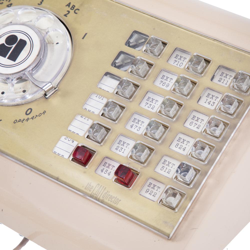 Beige Rotary Multi Line Office Phone