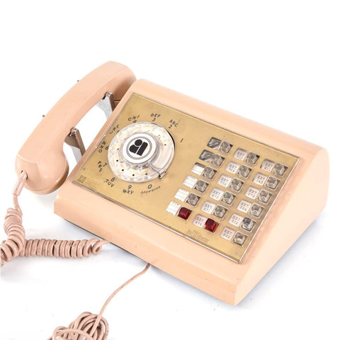 Beige Rotary Multi Line Office Phone