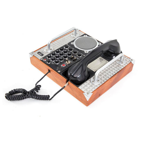 Black / Silver / Wood Vintage Speaker Telephone