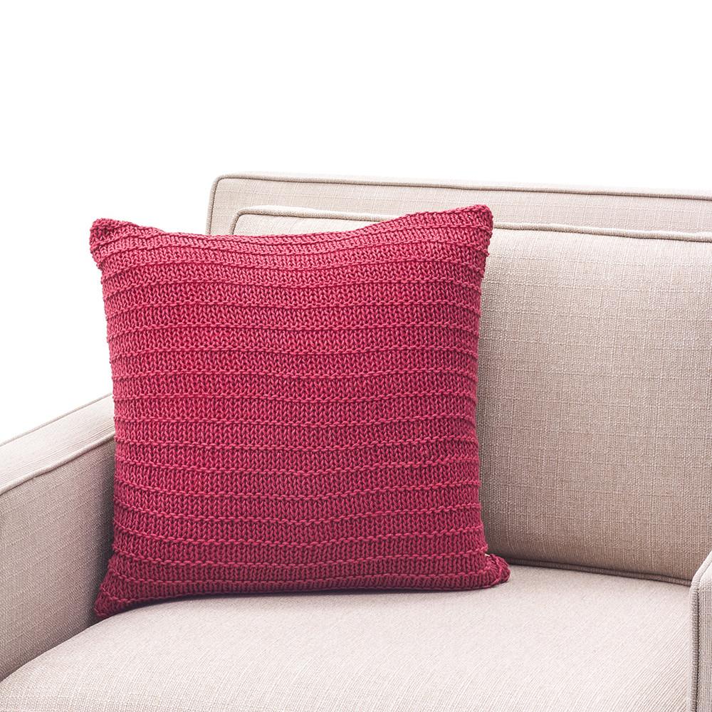 Pink Knit Pillow