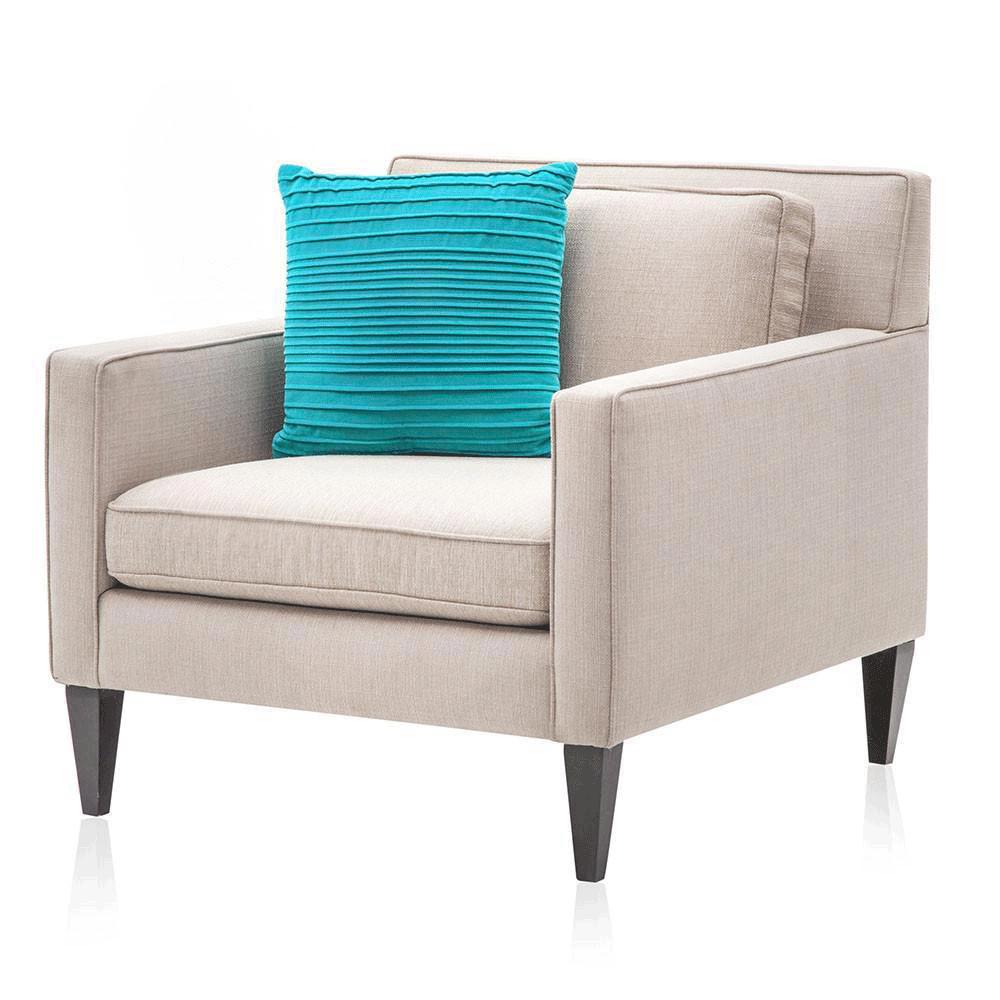 Turquoise Textured Stripe Pillow