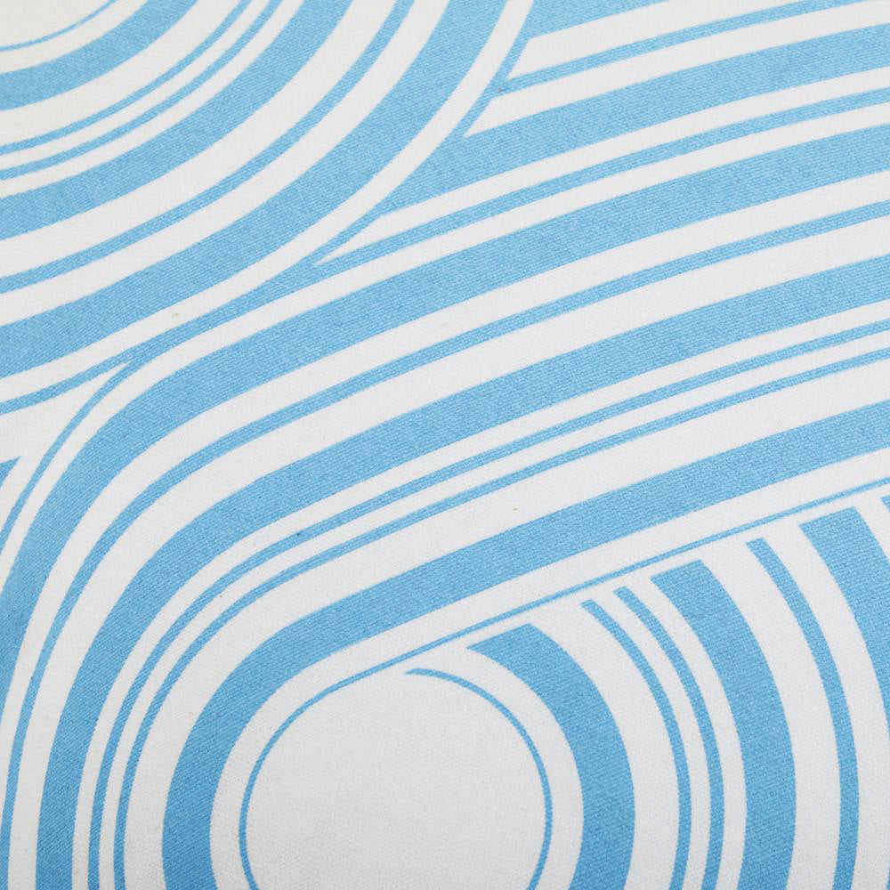 Blue & White Retro Swirl Pillow