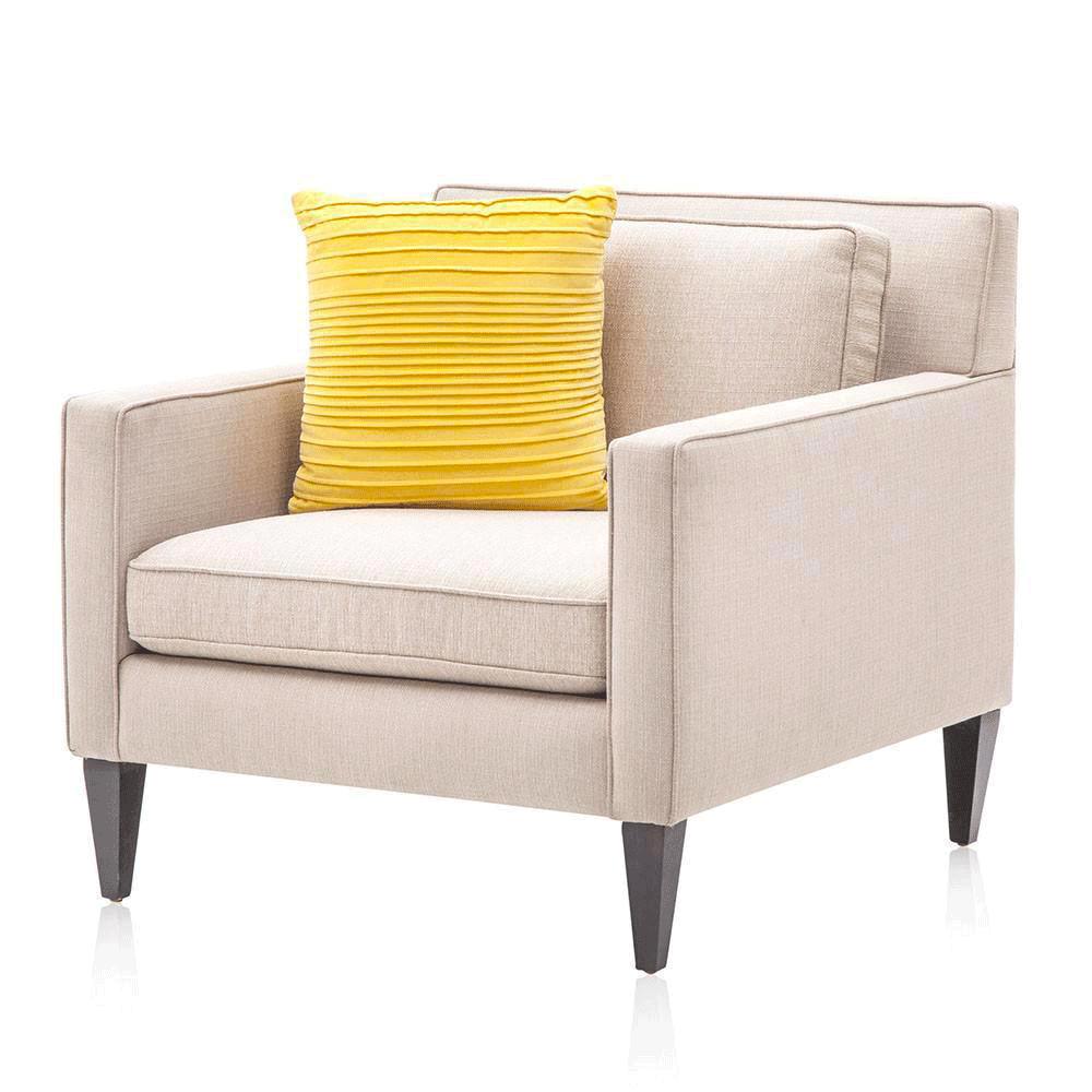 Yellow Textured Stripe Pillow