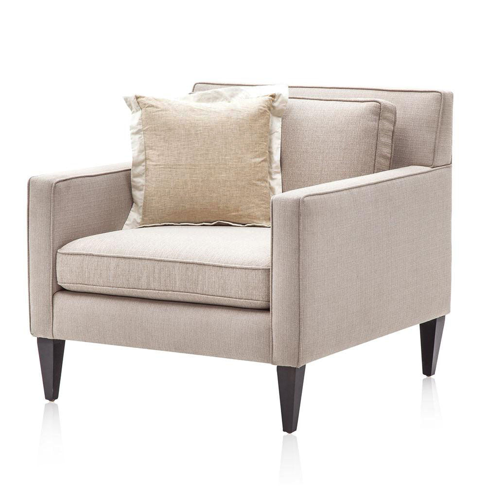 Cream Linen Pillow with Ruffle Border
