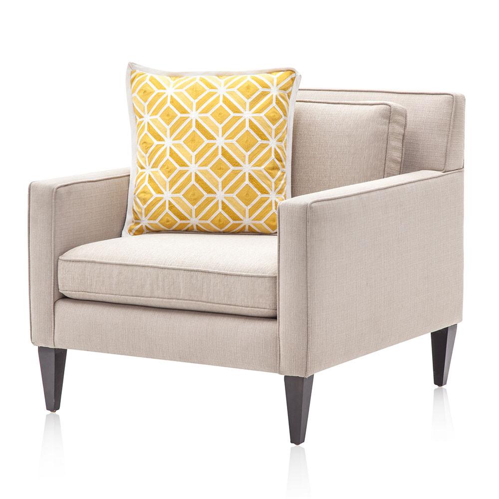 Modern Yellow Diamond Pattern Pillow
