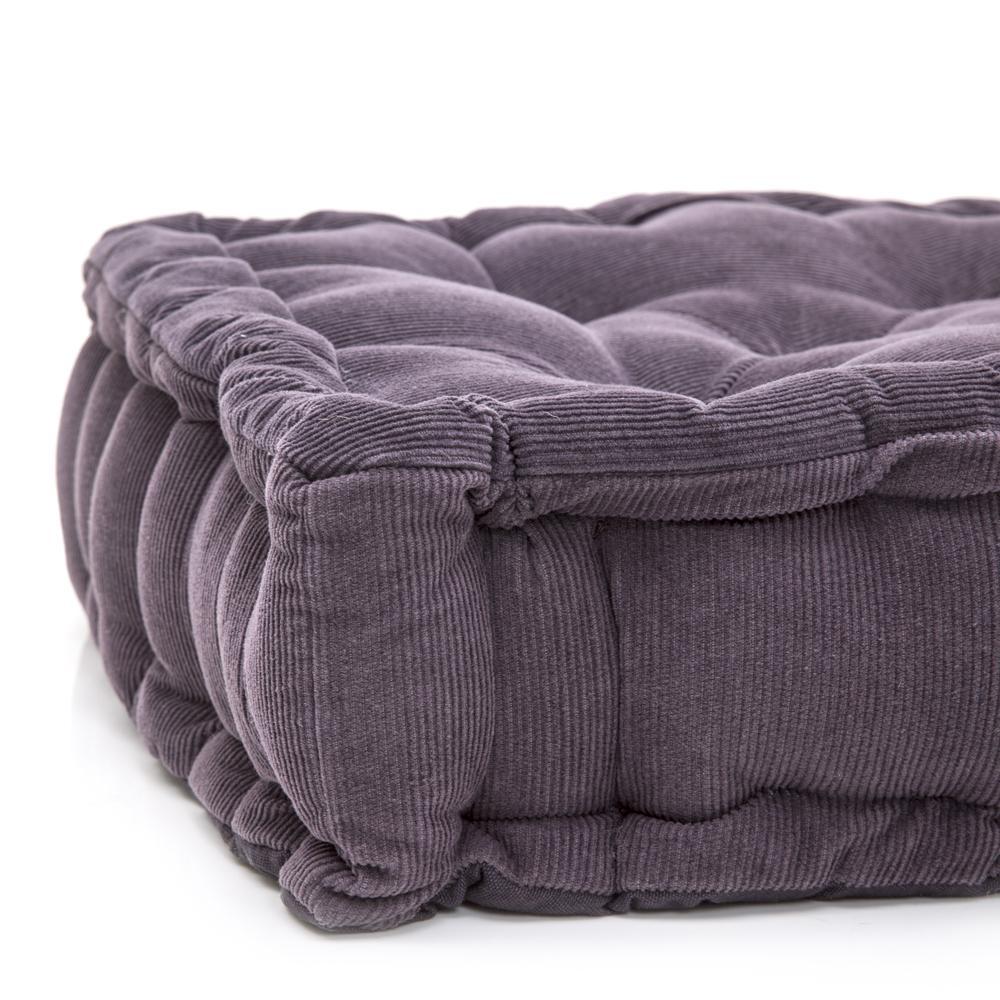 Purple Corduroy Square Floor Pillow