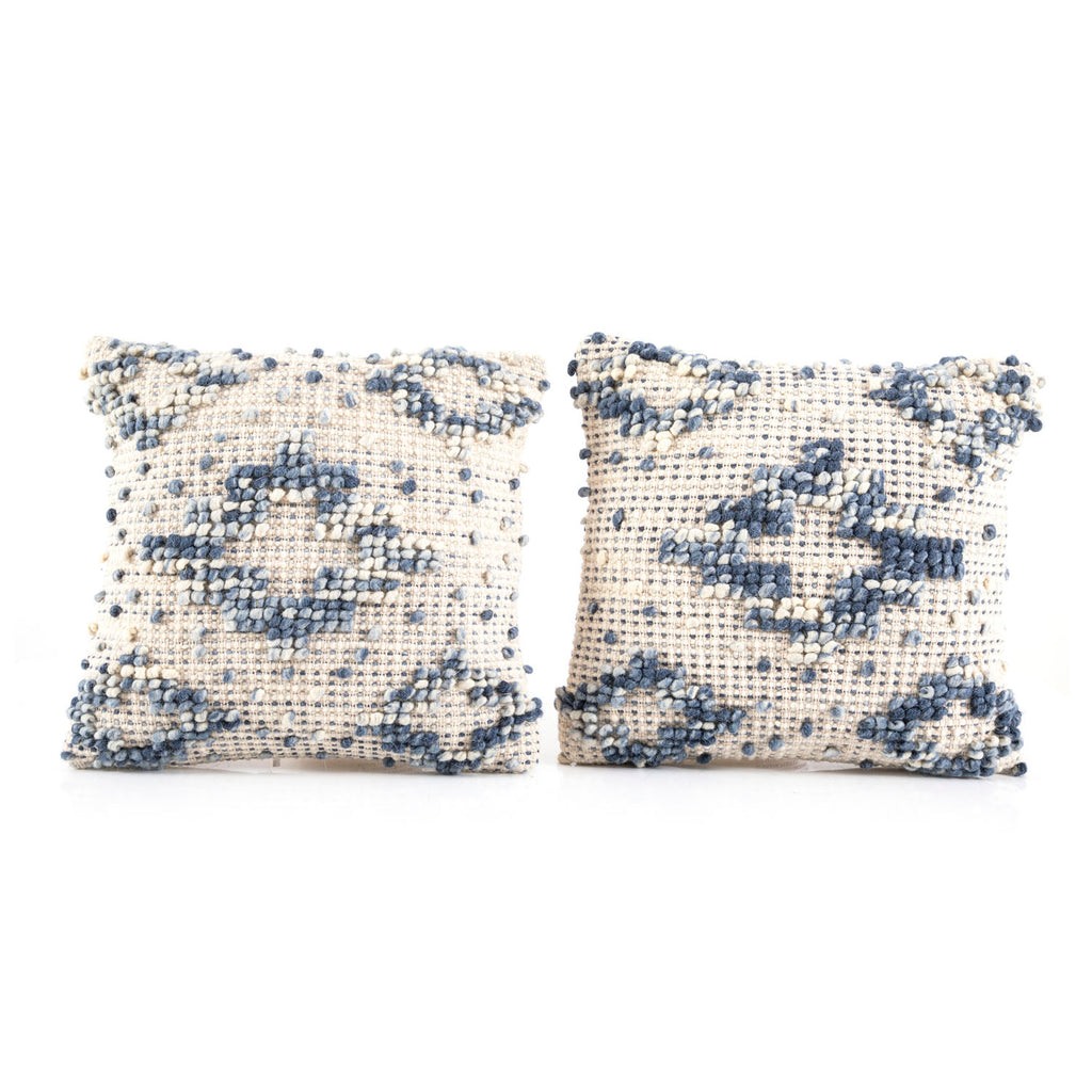 Blue Diamond Knot Pillow