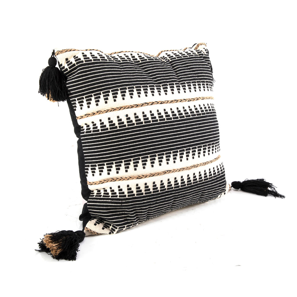 Black and White Patterned Southwestern Pillow