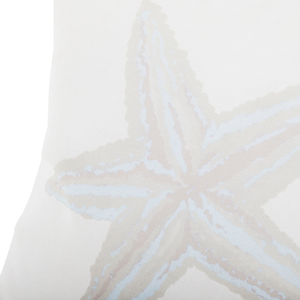 White Pale Starfish Pillow