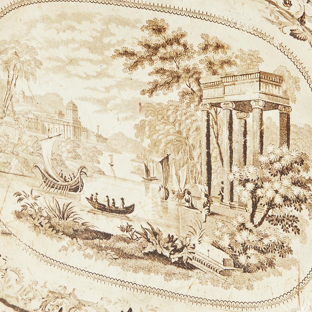 White Greek Scene Serving Platter (A+D)