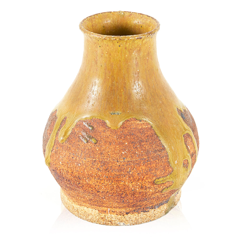 Tan Drip Glaze Vase (A+D)