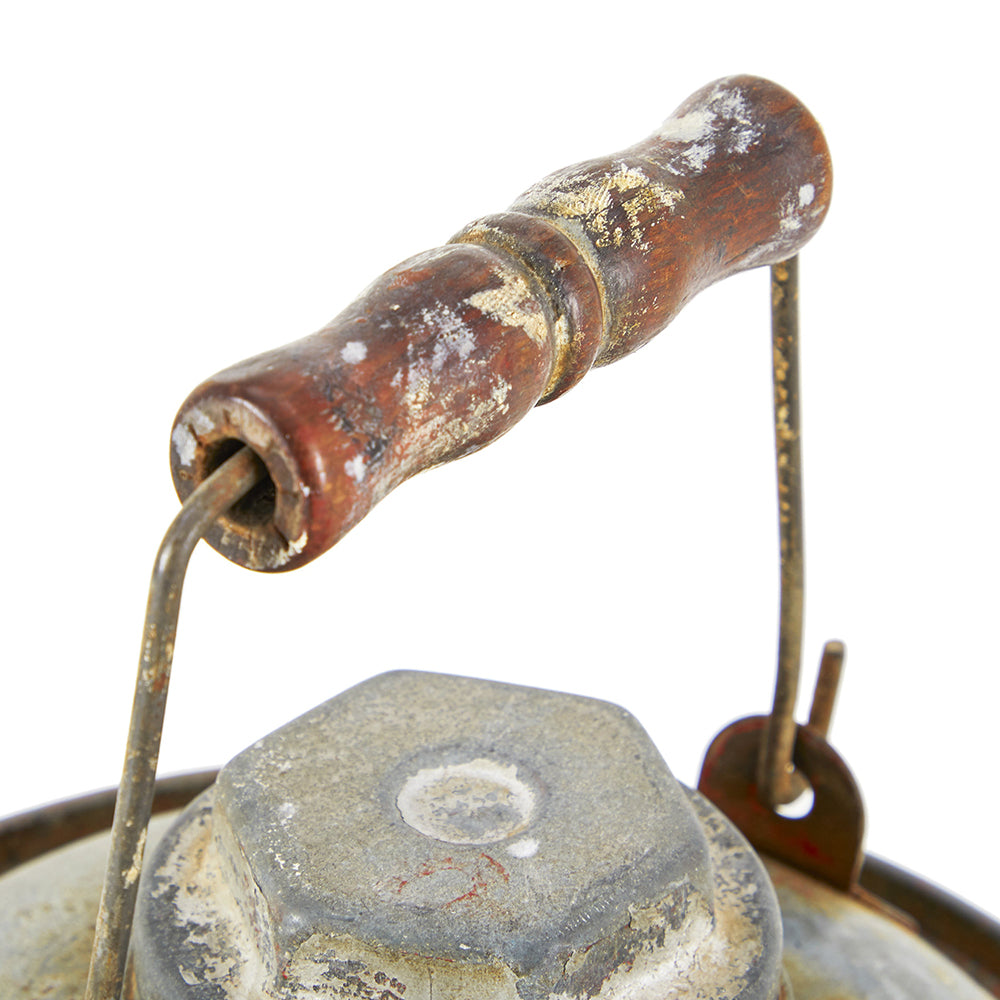 Silver Rusted Metal Oil Can (A+D)