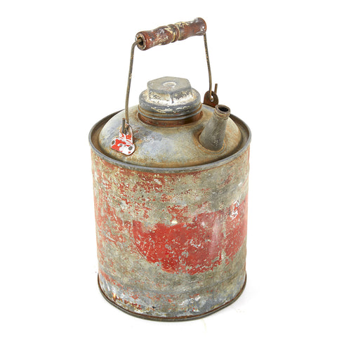 Silver Rusted Metal Oil Can (A+D)