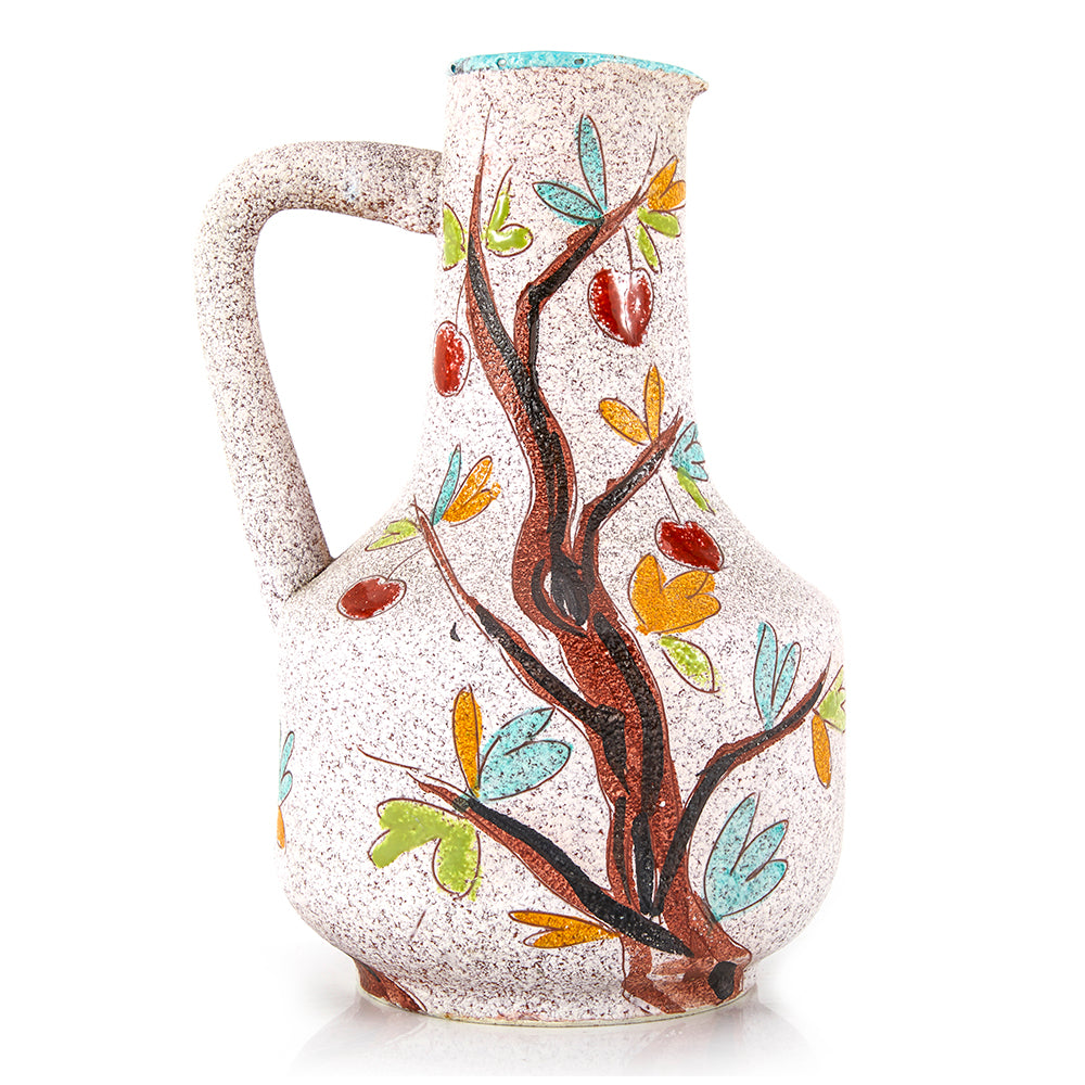 Multi Painted Woman Ceramic Pitcher (A+D)